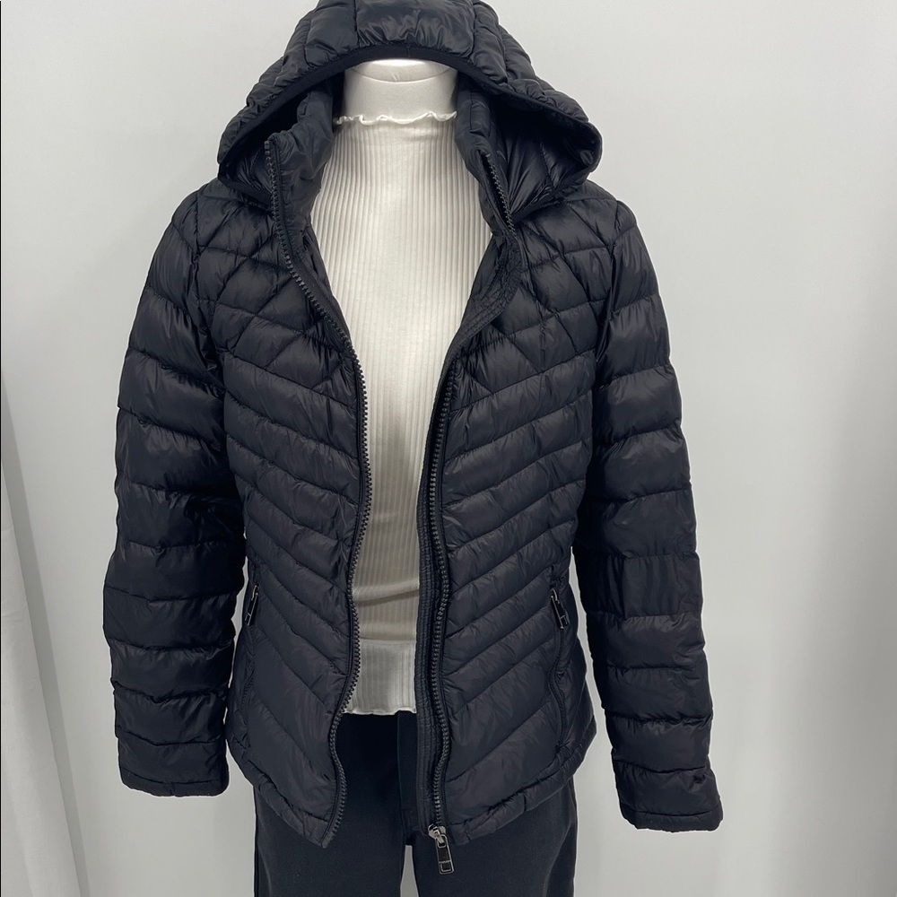 Calvin Klein Women's PM Premium Down Black Puffer Jacket 7 Degree Warmth Factor